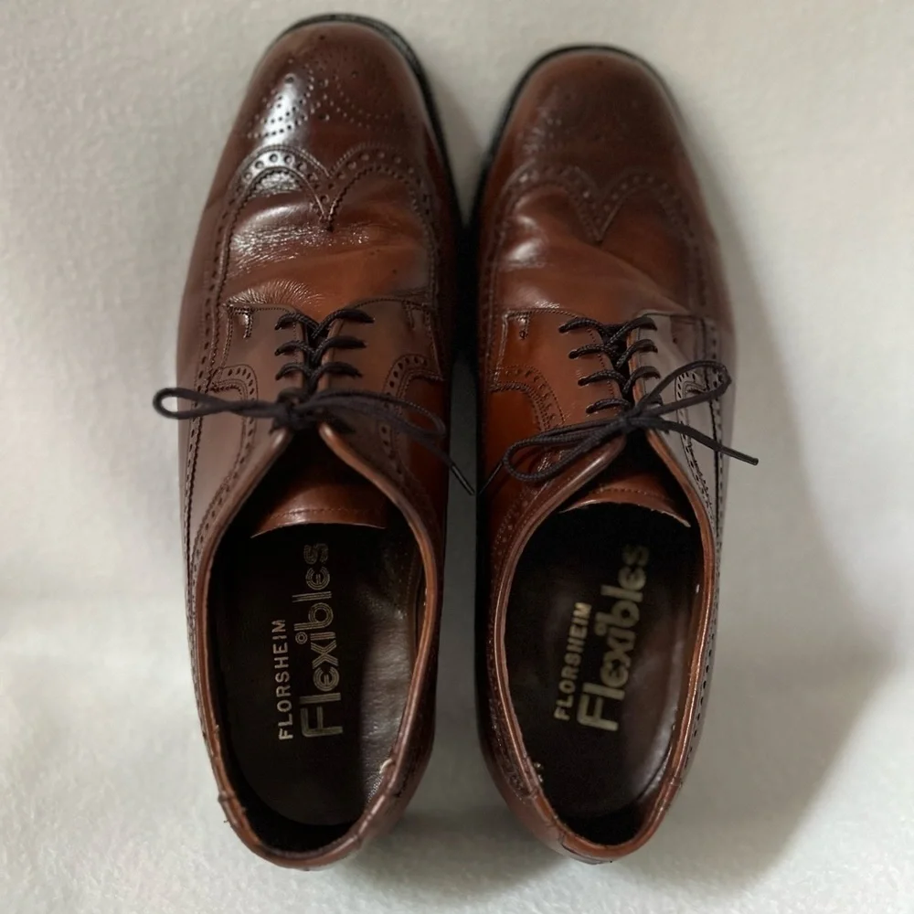 Florsheim Flexibles Size 9 Men’s Brown Leather Oxford Style Shoes